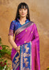 Orchid Purple Woven Banarasi Silk Saree