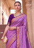 Radiant Purple Woven Banarasi Silk Saree