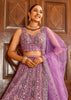 Lilac Purple Embroidered Net Lehenga