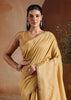 Golden Beige Woven Banarasi Silk Saree