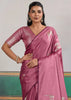 Mellow Mauve Woven Satin Silk Saree