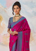 Magenta Pink Woven Kanjivaram Silk Saree