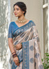 Mailbu Blue Woven Banarasi Silk Saree
