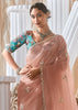 Bloom Pink Designer Silk Saree