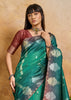 Arcadia Green Woven Banarasi Silk Saree