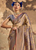 Metallic Mauve Woven Kanjivaram Silk Saree