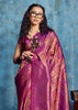 Dahlia Purple Banarasi Silk Saree