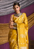 Blazing Yellow Banarasi Satin Silk Saree