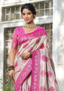 Magenta Pink Woven Banarasi Silk Saree
