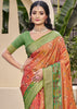 Russet Orange Woven Patola Silk Saree