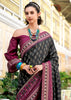 Phantom Black Woven Soft Silk Saree