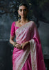 Magenta Pink Embroidered Designer Saree