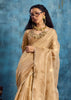 Golden Beige Woven Paithani Tissue Silk Saree
