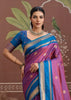 Orchid Purple Woven Banarasi Tussar Silk Saree