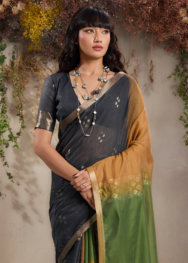 Multicolor Woven Cotton Silk Saree