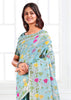 Aruba Blue Woven Linen Cotton Silk Saree