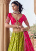 Lime Green Embroidered Designer Lehenga Set