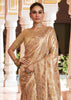 Champagne Beige Bead Work Kanjivaram Soft Silk Saree