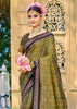 Mehndi Green Woven Banarasi Silk Saree