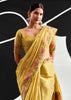 Lime Yellow Woven Tissue Silk Saree