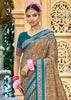 Teal Blue Woven Banarasi Silk Saree