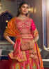 Orange And Pink Heavy Banarasi Designer Lehenga