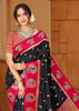 Black & Red Woven Banarasi SIlk Saree
