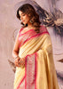 Off White Woven Tissue Silk Saree