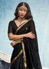 Pirate Black Woven Cotton Silk Saree