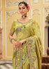 Green Designer Embroidered Silk Saree