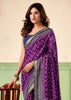 Royal Purple Patola Printed Cotton Silk Saree