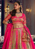 Beige And Pink Heavy Banarasi Designer Lehenga