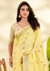 Aurora Yellow Woven Linen Silk Saree