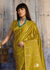 Apple Green Woven Banarasi Satin Silk Saree