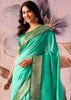 Ceramic Green Woven Tissue Silk Saree