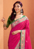 Magenta Pink Woven Banarasi Patola Silk Saree