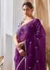 Rich Purple Designer Silk Saree