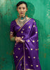 Twilight Purple Woven Banarasi Satin Silk Saree