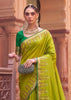 Lime Green Woven Banarasi Silk Saree