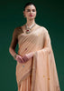 Peach Woven Cotton Jamdani Saree
