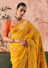 Haldi Yellow Woven Georgette Bandhej Saree