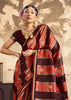 Coffee Brown Rangkat Satin Silk Saree