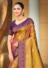 Rich Gold Dual Tone Woven Banarasi Silk Saree
