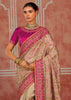 Silver Grey Embroidered Designer Saree