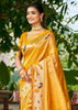 Bright Yellow Woven Paithani Silk Saree