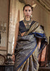 Slate Grey Banarasi Tussar Silk Saree