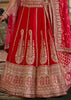 Red Heavy Embroidered Designer Lehenga