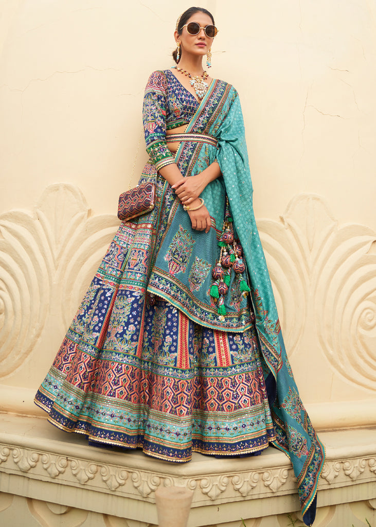Fabzone Navy Blue Designer Bridal Lehenga Choli, 2.25 M, 18-99 at Rs 2599  in Surat