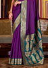 Royal Purple Banarasi Soft Silk Saree