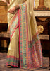 Golden Beige Woven Tissue Silk Saree